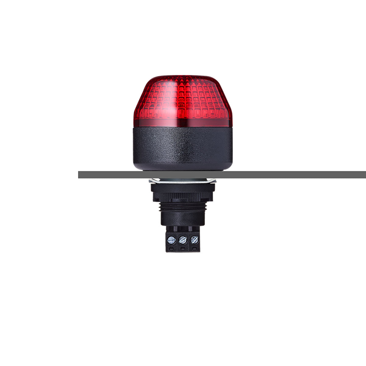 IBM Series M22 Ø45mm Panel Mount Beacon, Steady/Flashing Light, Red, 24VAC/DC — Auer Signal