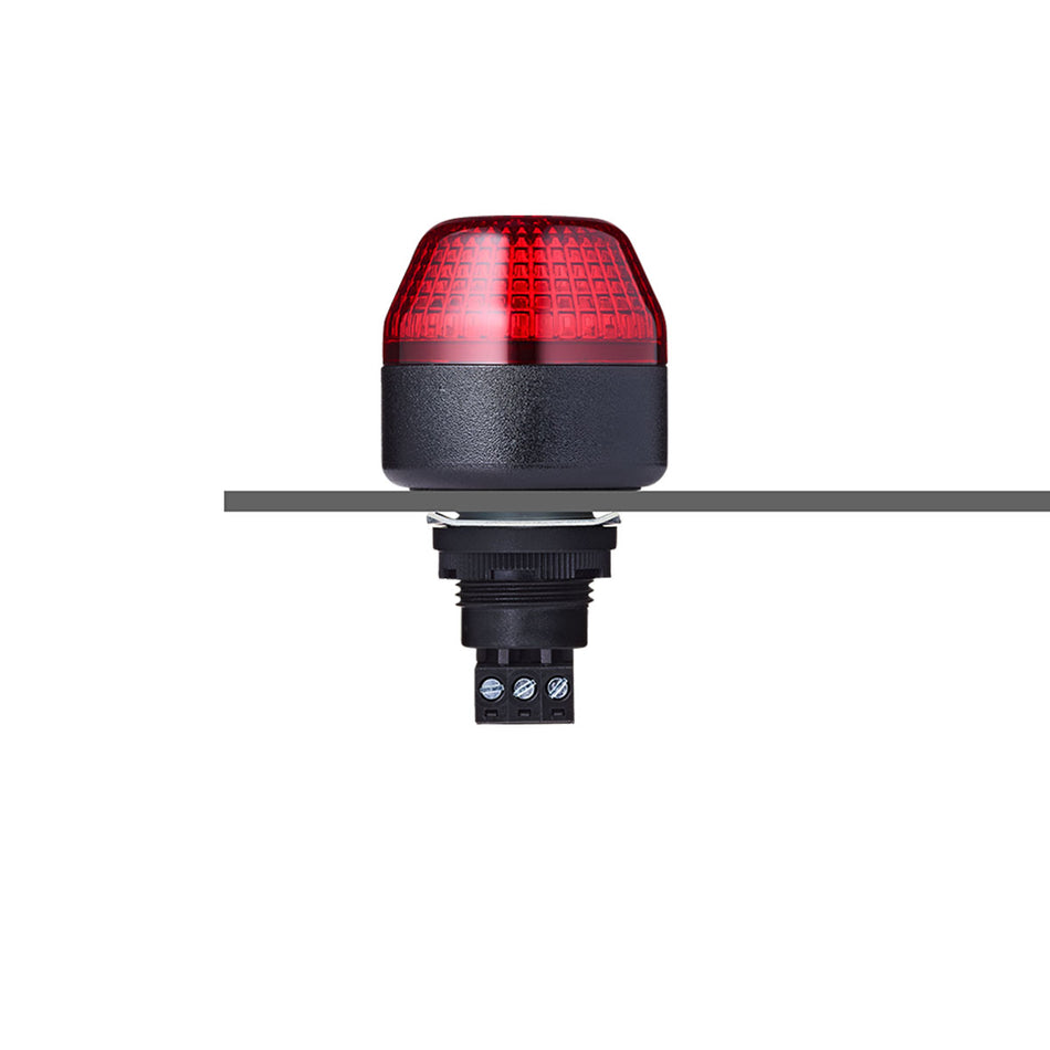 IBM Series M22 Ø45mm Panel Mount Beacon, Steady/Flashing Light, Red, 24VAC/DC — Auer Signal