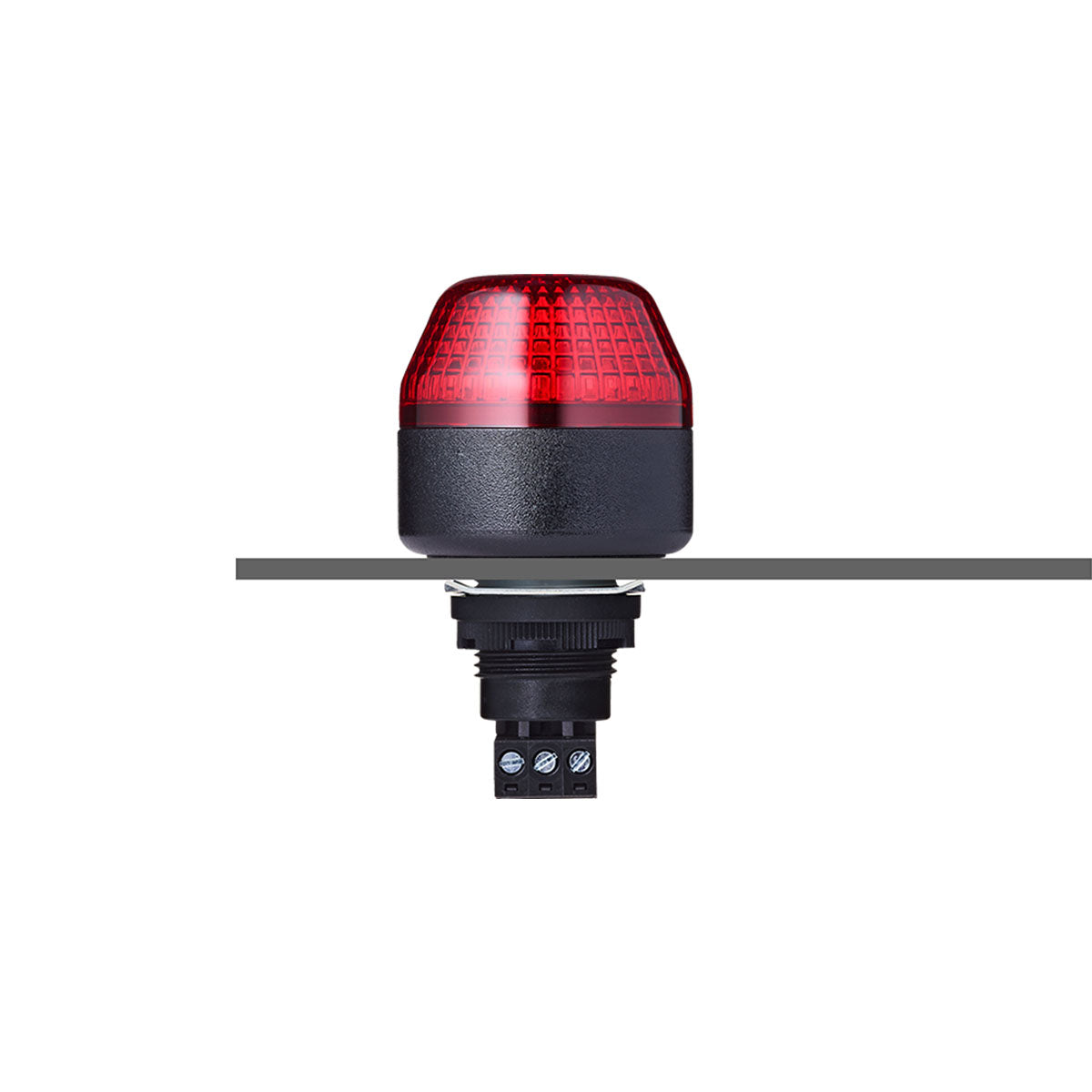 ICM Series M22 Ø45mm Panel Mount Beacon Multi-Strobe Light, Red, 24VAC/DC — Auer Signal