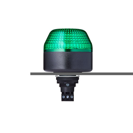 IBL Series M22 Ø65mm Panel Mount Beacon, Steady/Flashing Light, Green, 24VAC/DC — Auer Signal