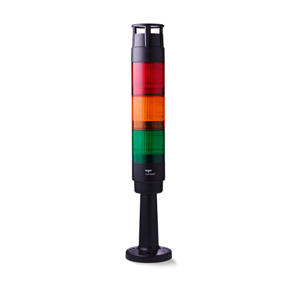CT5 Series LED Signal Tower 24VDC, Steady LED: Red/Amber/Green, Buzzer Module, 100mm Tube Mounting — Auer Signal