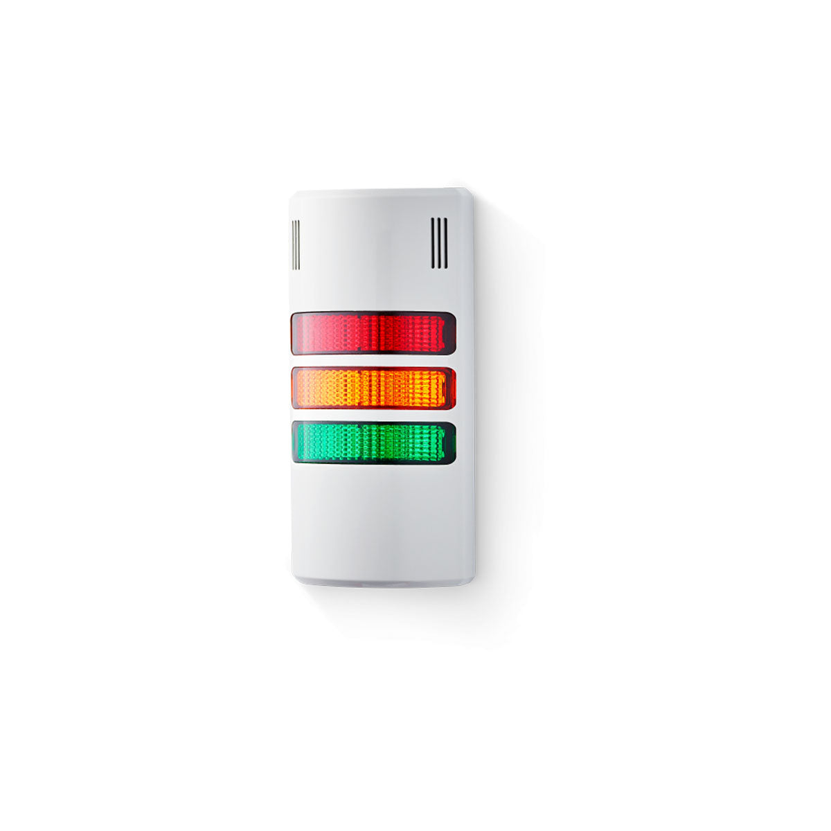 Half-Dome Compact Signal Tower 230/240VAC, Steady LED: Red/Amber/Green, Buzzer, Grey Housing — Auer Signal
