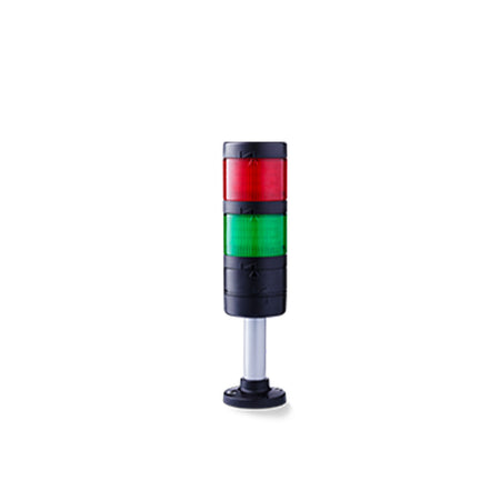 PC7 Series LED Signaltower 24VAC/DC, Steady LED: Red/Green, 100 mm Aluminium Tube Base — Auer Signal