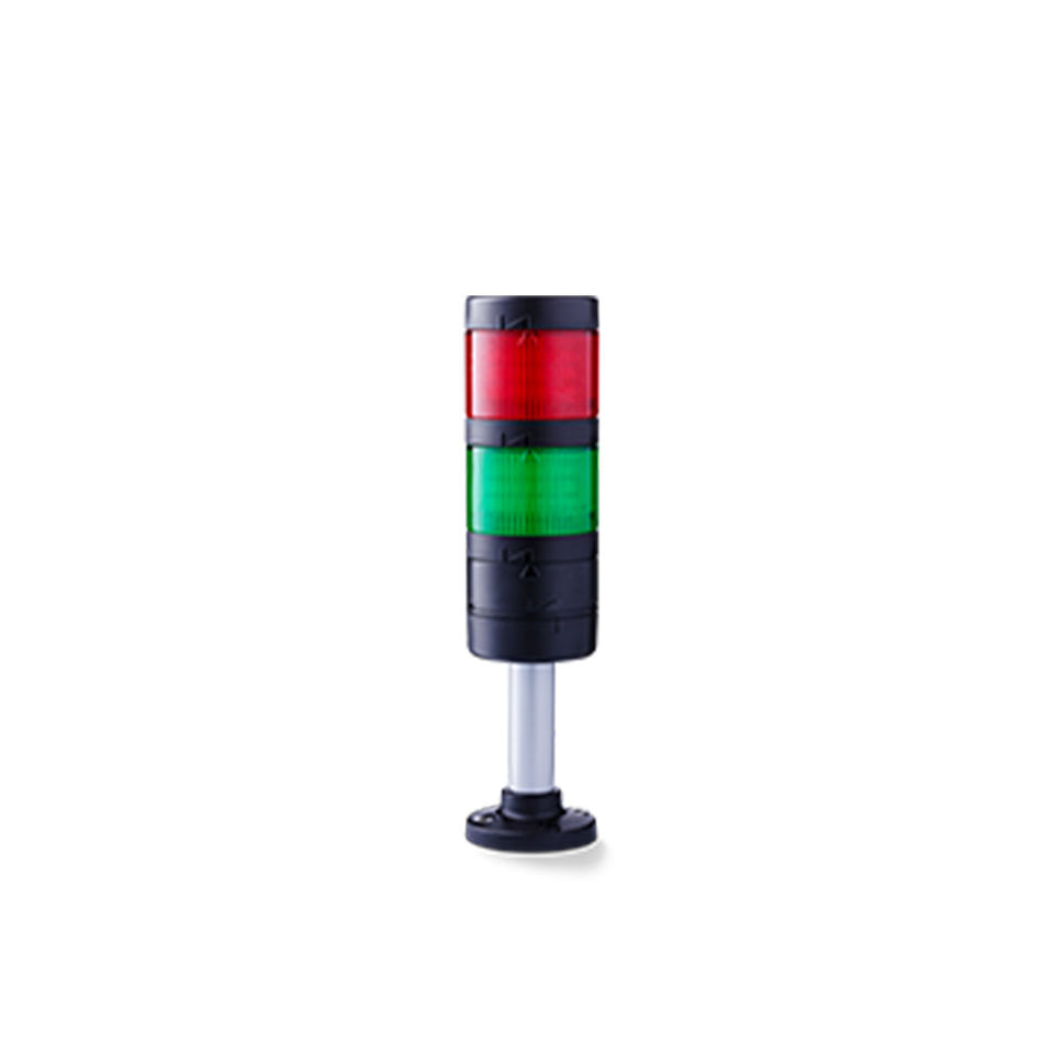 PC7 Series LED Signaltower 24VAC/DC, Steady LED: Red/Green, 100 mm Aluminium Tube Base — Auer Signal
