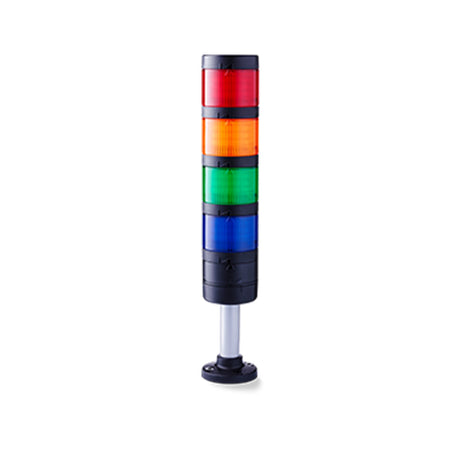 PC7 Series LED Signaltower 24VAC/DC, Steady LED: Red/Green/Amber/Blue, 100 mm Aluminium Tube Base — Auer Signal