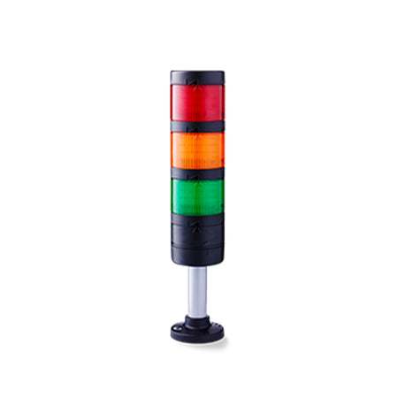 PC7 Series LED Signaltower 24VAC/DC, Multifunction LED: Red, Steady LED: Green/Amber, 100 mm Aluminium Tube Base — Auer