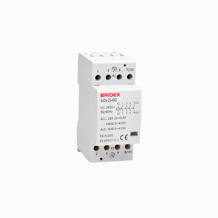 Heating/Lighting Contactor - 25A 4NO 240V — Bridex