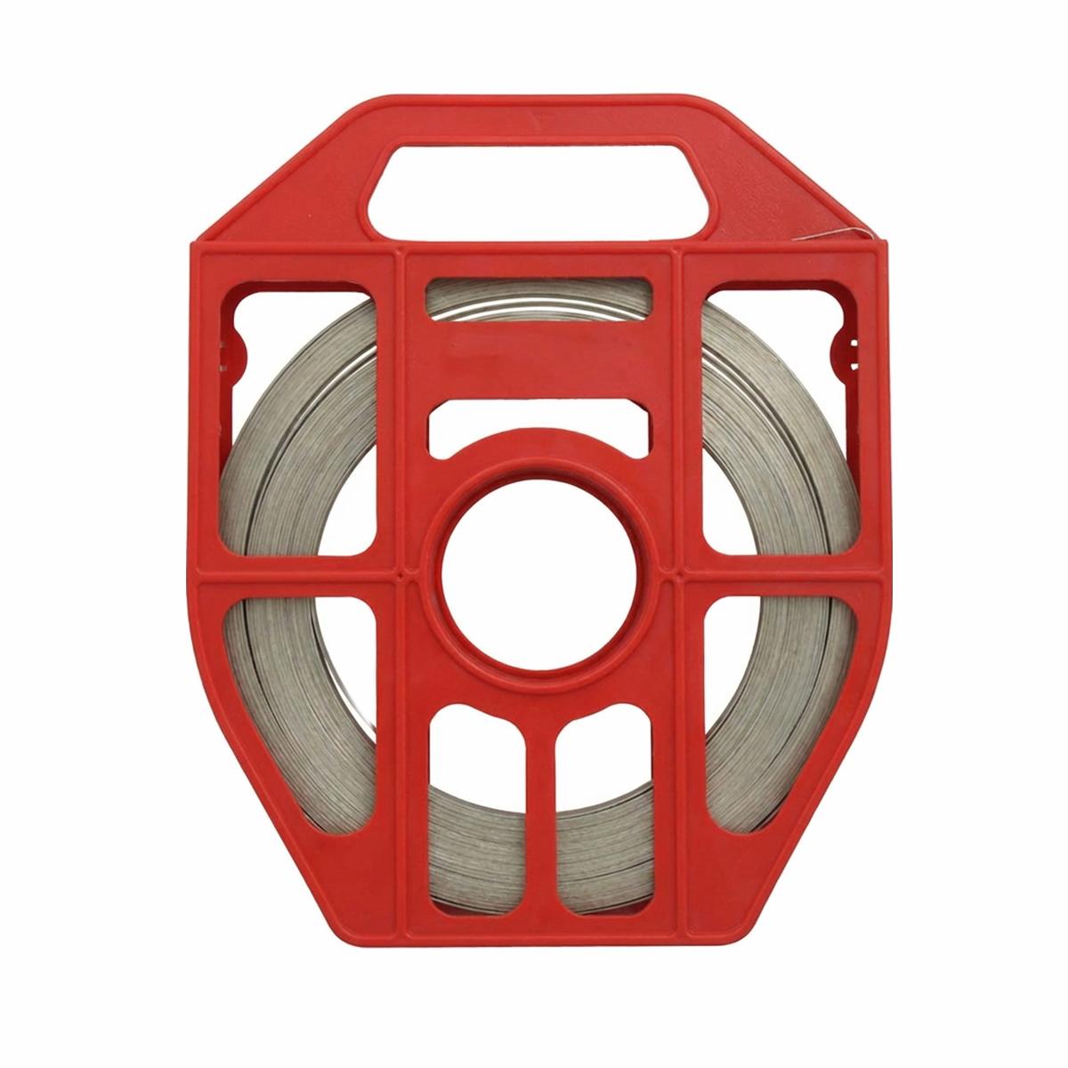 19.05mm x 0.76mm x 30.5m Band 201 Stainless Steel Red Tote — BandIT