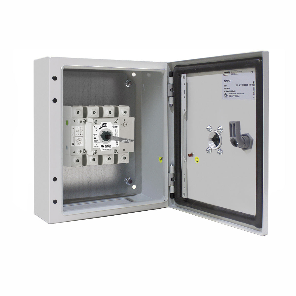 125A 4 Pole Metal Enclosed Switch Disconnector — Telergon