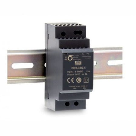DC/DC Converter 9-36VDC Input, 5VDC Output 30W 6A Din Mount — Mean Well
