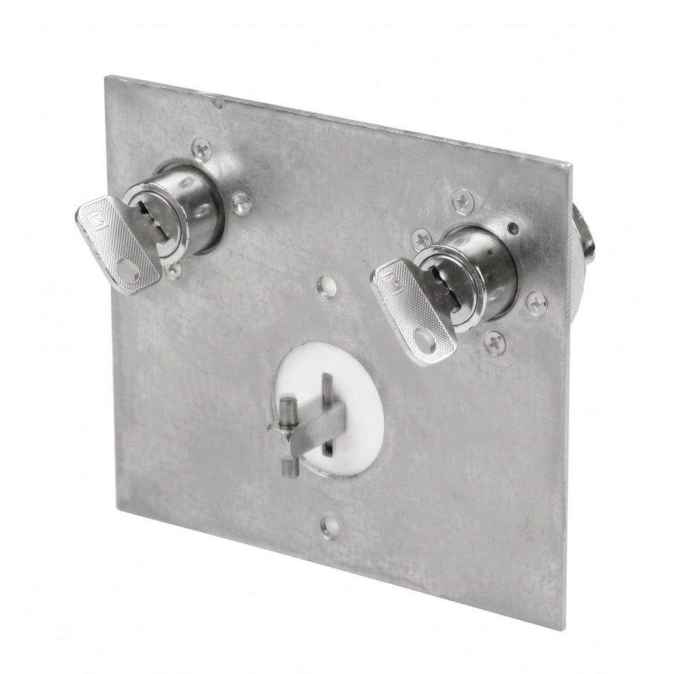 SAFETY KEY LOCK DEVICE, DOUBLE - FOR EXTERNAL HANDLE ON S5/1 250A-400A AND S6/1 250A-500A SWITCHES — Telergon