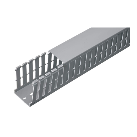 Slotted Duct 25W x25H mm Grey with Cover | 2M Lengths, Carton of 40 — Elettrocanali