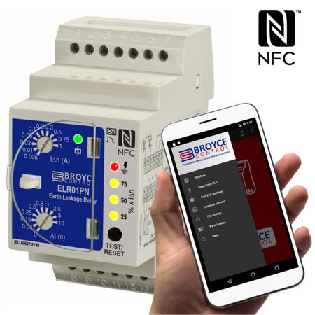 NFC Earth Leakage Relay Type A, 24 – 230VAC/DC, 1A — Broyce Control