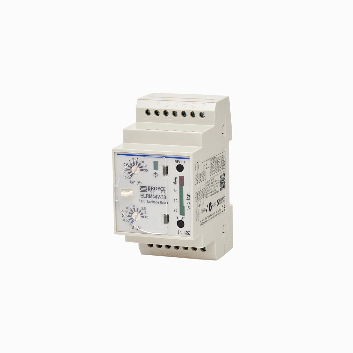 Type A Earth Leakage Relay 12-125VDC — Broyce Control