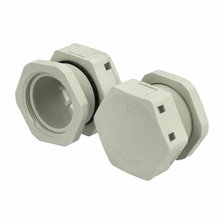 Pressure Equaliser Vent IP68, Light Grey Length 18 MM M40 X 1.5 — FIBOX