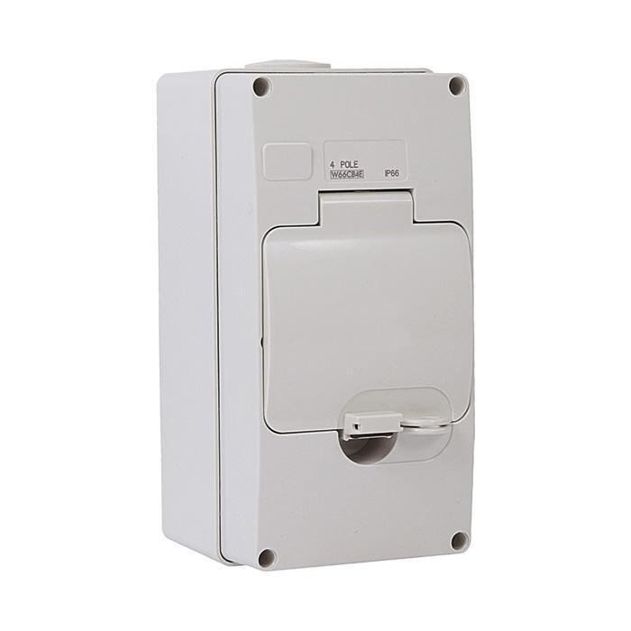 Enclosure 4 way IP66NW Clear Cover, Spring Return Lid — IMO