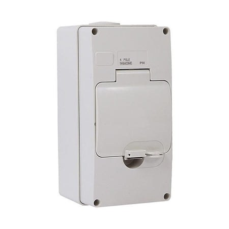 Enclosure 4 way IP66NW Clear Cover, Spring Return Lid — IMO