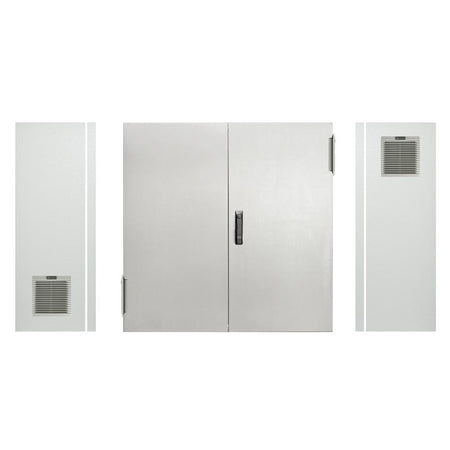 Electrical Enclosure with Fan + Vent 1000H x 1000W x 300D IP54 Grey — TRO Assemblies