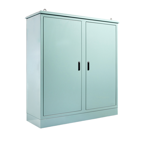 Double Bay Field Cabinet 2 x 18RU (36RU) 1075H x 1500W x 800D IP66 Smoke Blue, Non-Ventilated — IP Enclosures