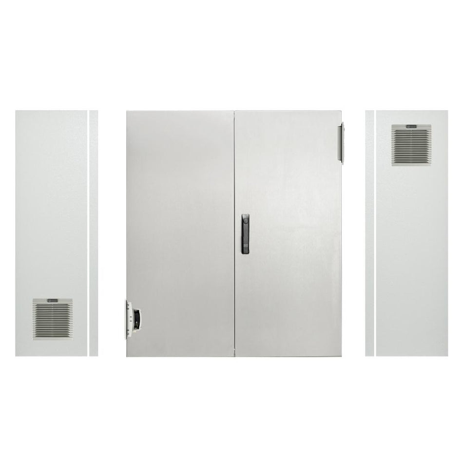 Electrical Enclosure with Fan + Vent 1200H x 1000W x 400D IP54 Grey — TRO Assemblies