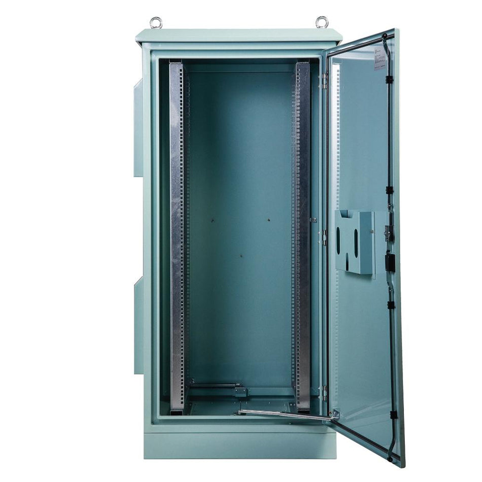 Field Cabinet with Fan + Vent + Hoods 1375H x 750W x 620D IP55 Smoke-Blue