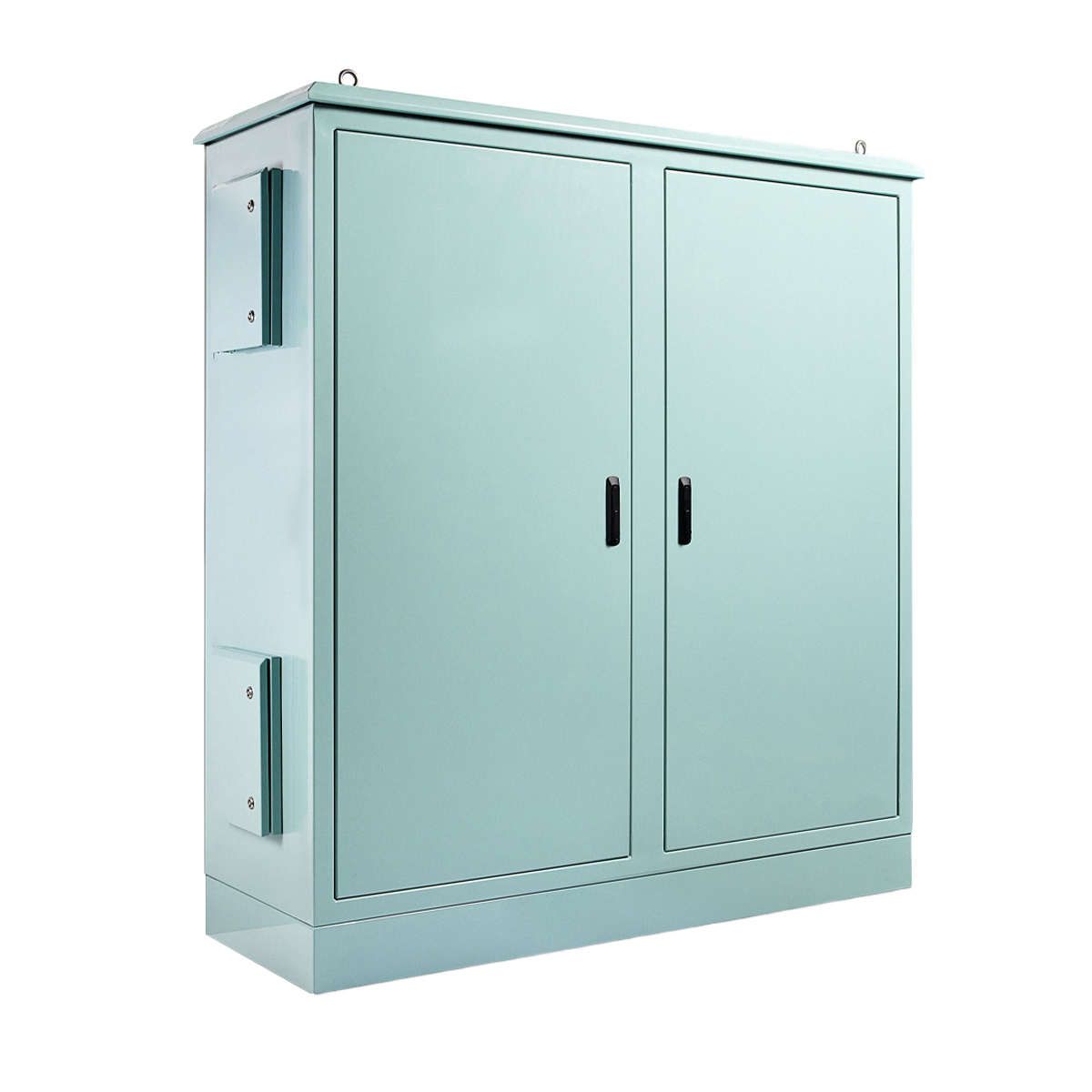 Double Bay Field Cabinet 2 x 30RU (60RU) 1675H x 1500W x 620D IP55 Smoke Blue, Ventilated — IP Enclosures