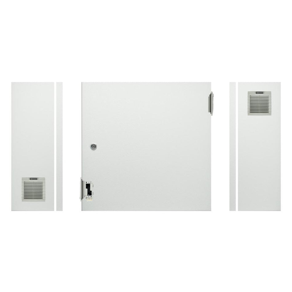 Electrical Enclosure with Fan + Vent 300H x 300W x 200D IP54 Grey — TRO Assemblies