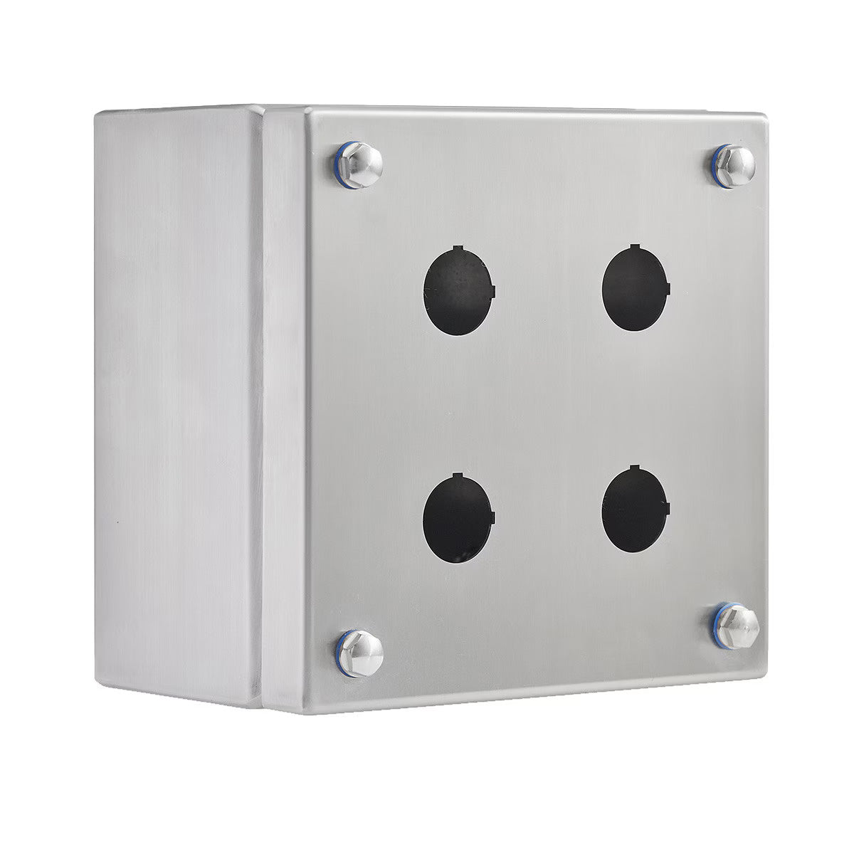 Pushbutton Enclosure 304 Stainless Steel, 2 x 2 Holes — IP Enclosures