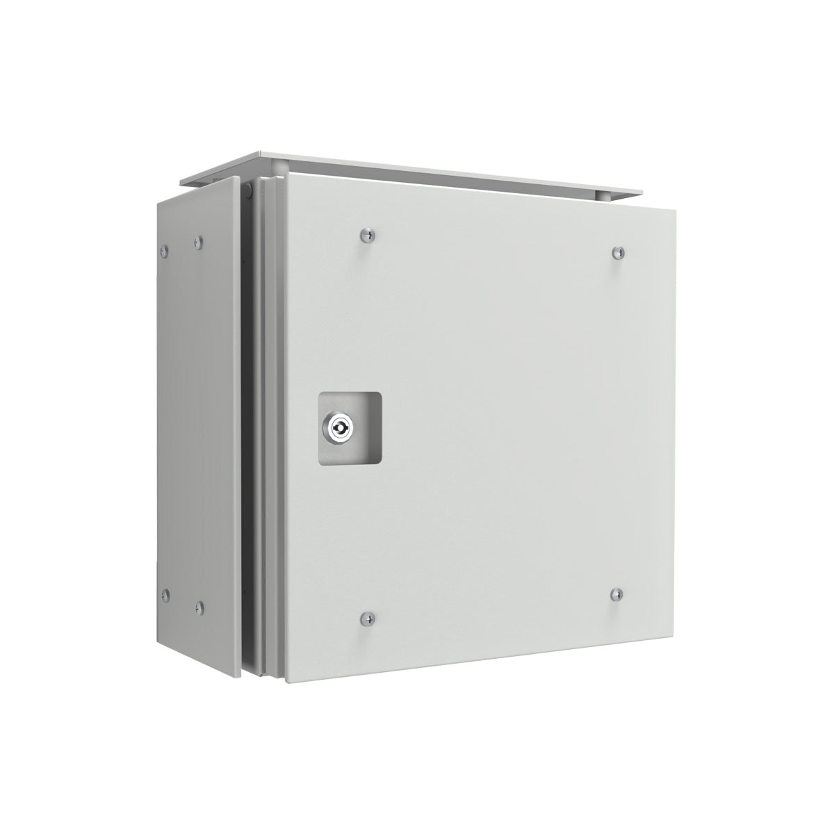 Electrical Enclosure 400H x 400W x 200D IP66 Grey, with Sunshields — IP Enclosures