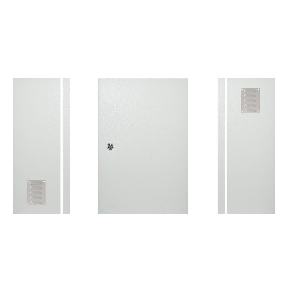 Electrical Enclosure with Louvre Vents 500H x 300W x 150D  Grey — TRO Assemblies