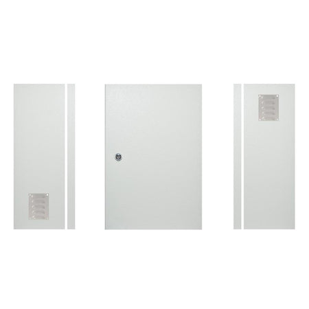 Electrical Enclosure with Louvre Vents 500H x 300W x 150D  Grey — TRO Assemblies