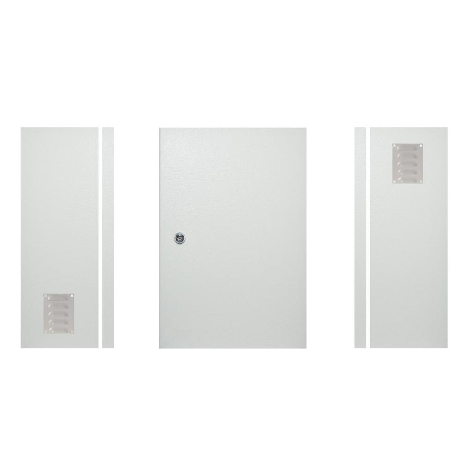 Electrical Enclosure with Louvre Vents 500H x 300W x 150D  Grey — TRO Assemblies
