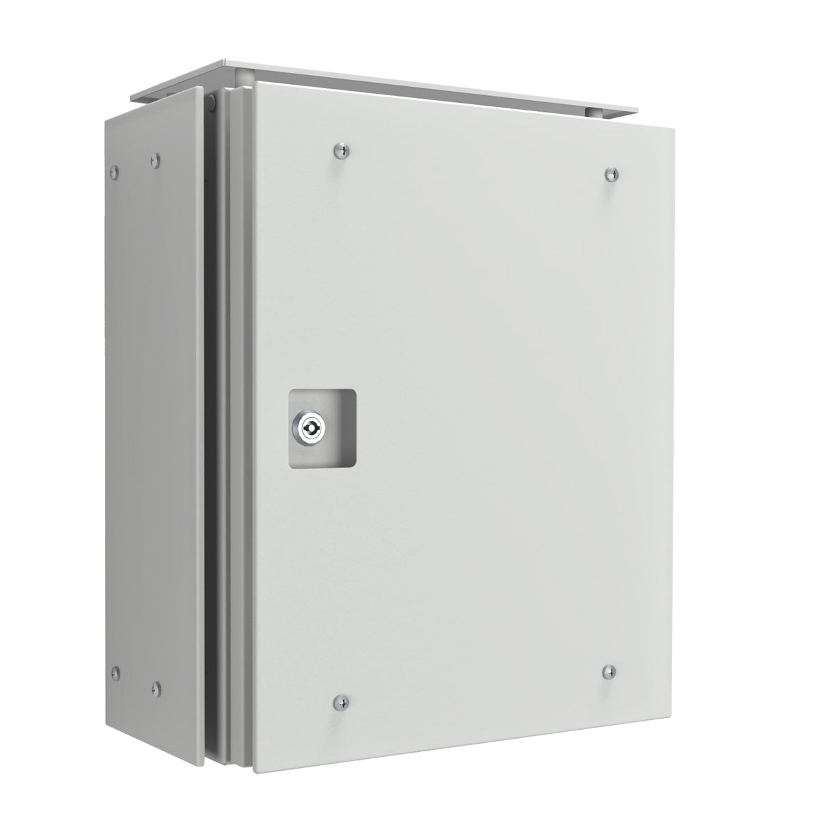 Electrical Enclosure 500H x 400W x 200D IP66 Grey, with Sunshields — IP Enclosures