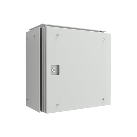 Electrical Enclosure 500H x 500W x 250D IP66 Grey, with Sunshields — IP Enclosures