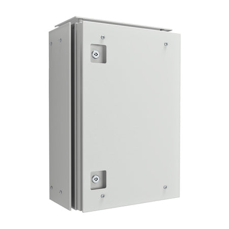 Electrical Enclosure 600H x 400W x 200D IP66 Grey, with Sunshields — IP Enclosures