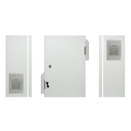 Electrical Enclosure with Fan + Vent + Hoods 600H x 400W x 250D IP55 Grey — TRO Assemblies