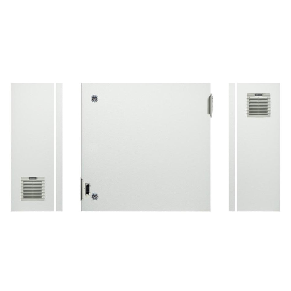 Electrical Enclosure with Fan + Vent 600H x 600W x 300D IP54 Grey — TRO Assemblies