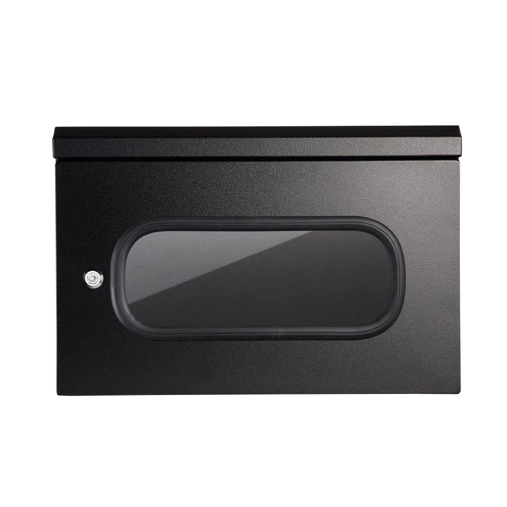 Transparent Door to suit IP-ADW6RU Data Rack - Black — IP Enclosures