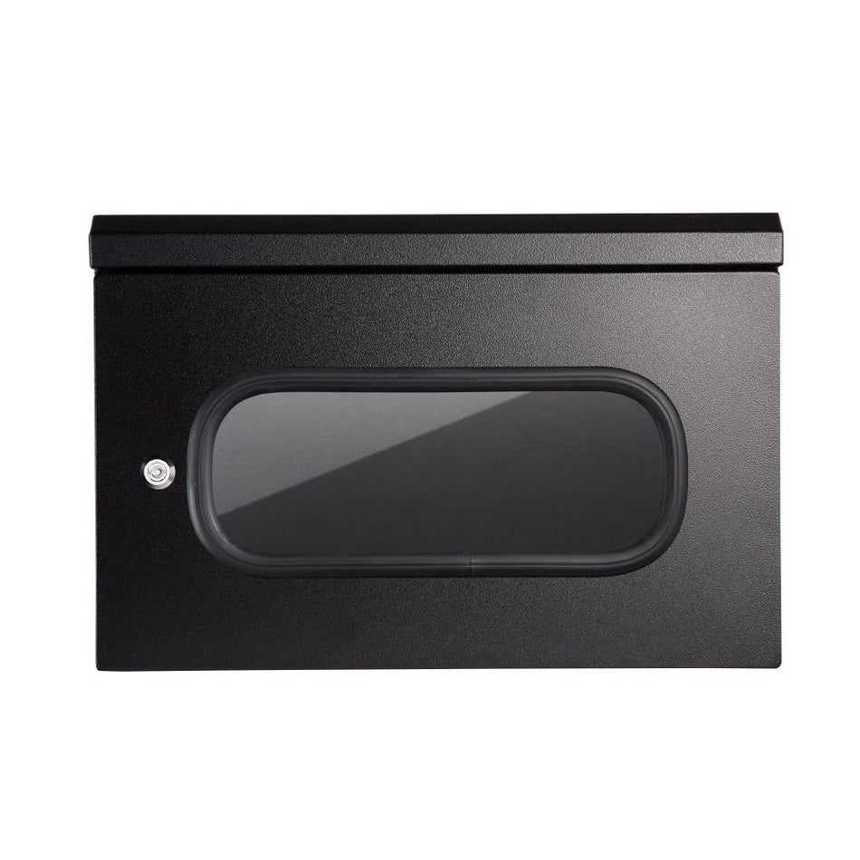 Transparent Door to suit IP-ADW6RU Data Rack - Black — IP Enclosures
