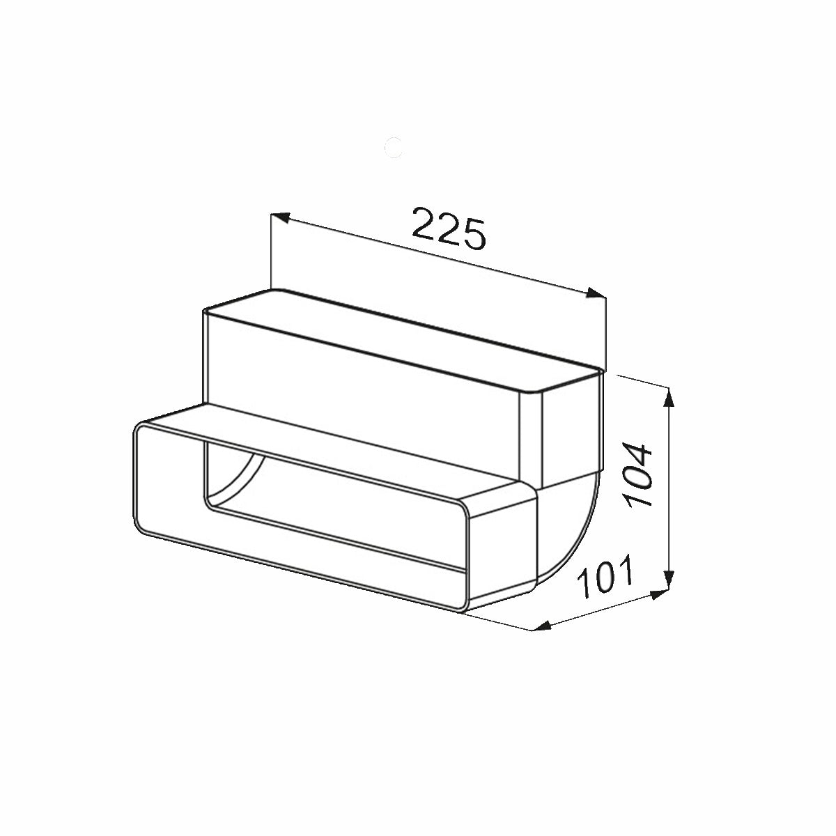 90 DEGREE DUCT BEND SUITABLE FOR WALL MOUNTED & ROOF MOUNTED AIR CONDITIONERS — IP Enclosures