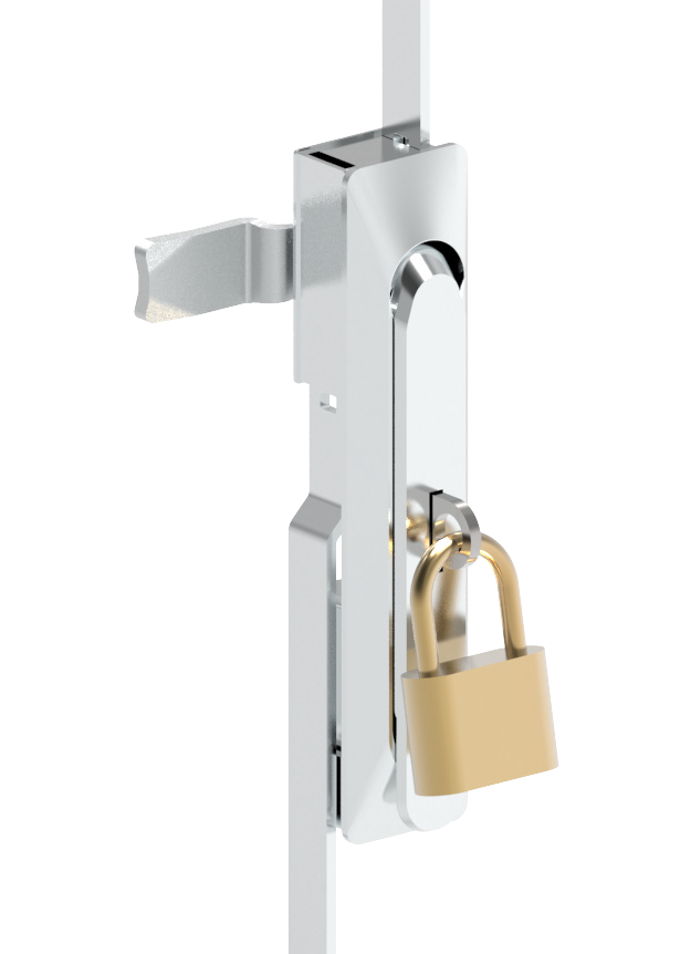 Chrome Swing Handle for 3 Point Locking, Padlockable — IP Enclosures