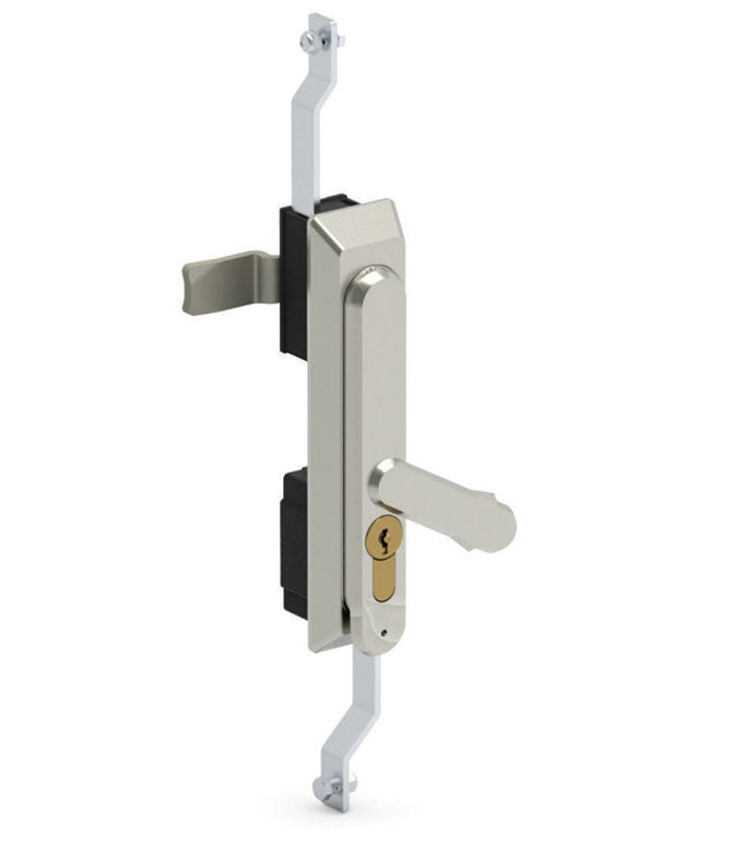 Stainless Steel Swing Handle Electrical Cabinet - Padlockable & Half Euro Insert — IP Enclosures