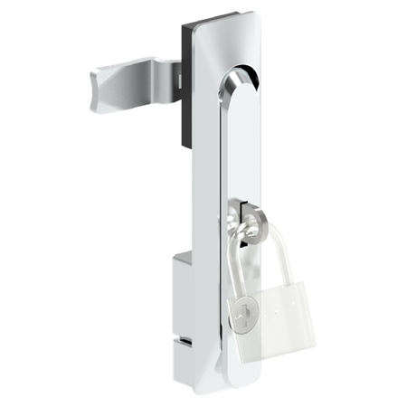 Chrome Swing Handle for Single Point Locking, Key Lockable & Padlockable — IP Enclosures