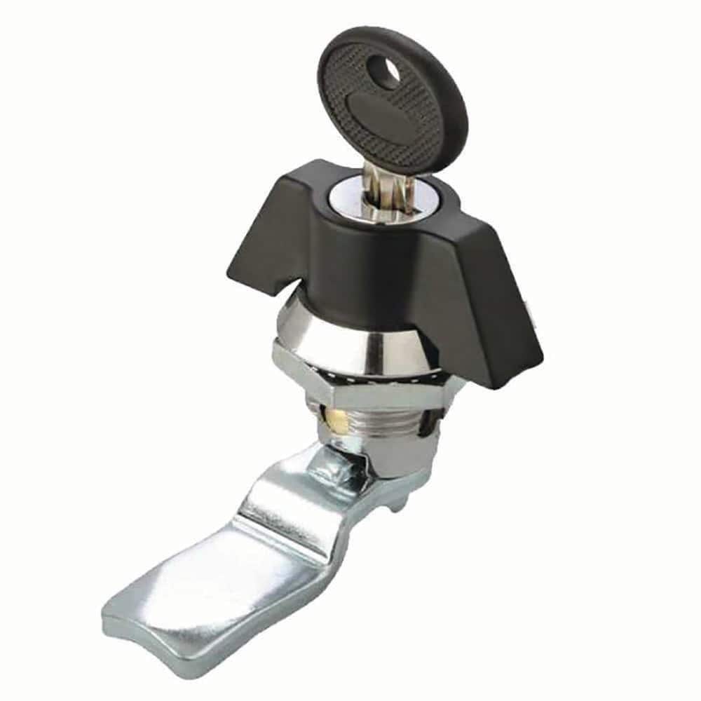 Wing Knob Keyed, Cast Alloy Coated Black For Electrical Enclosures — IP Enclosures