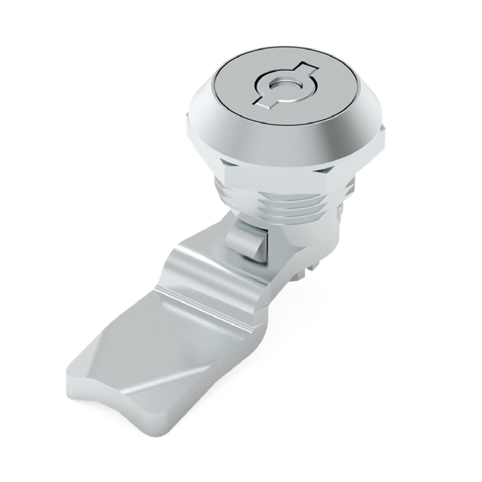 Chrome Secure Quarter Turn 5mm Double Bit Lock for Electrical Enclosures, to Suit RH Hinged Door — IP Enclosures