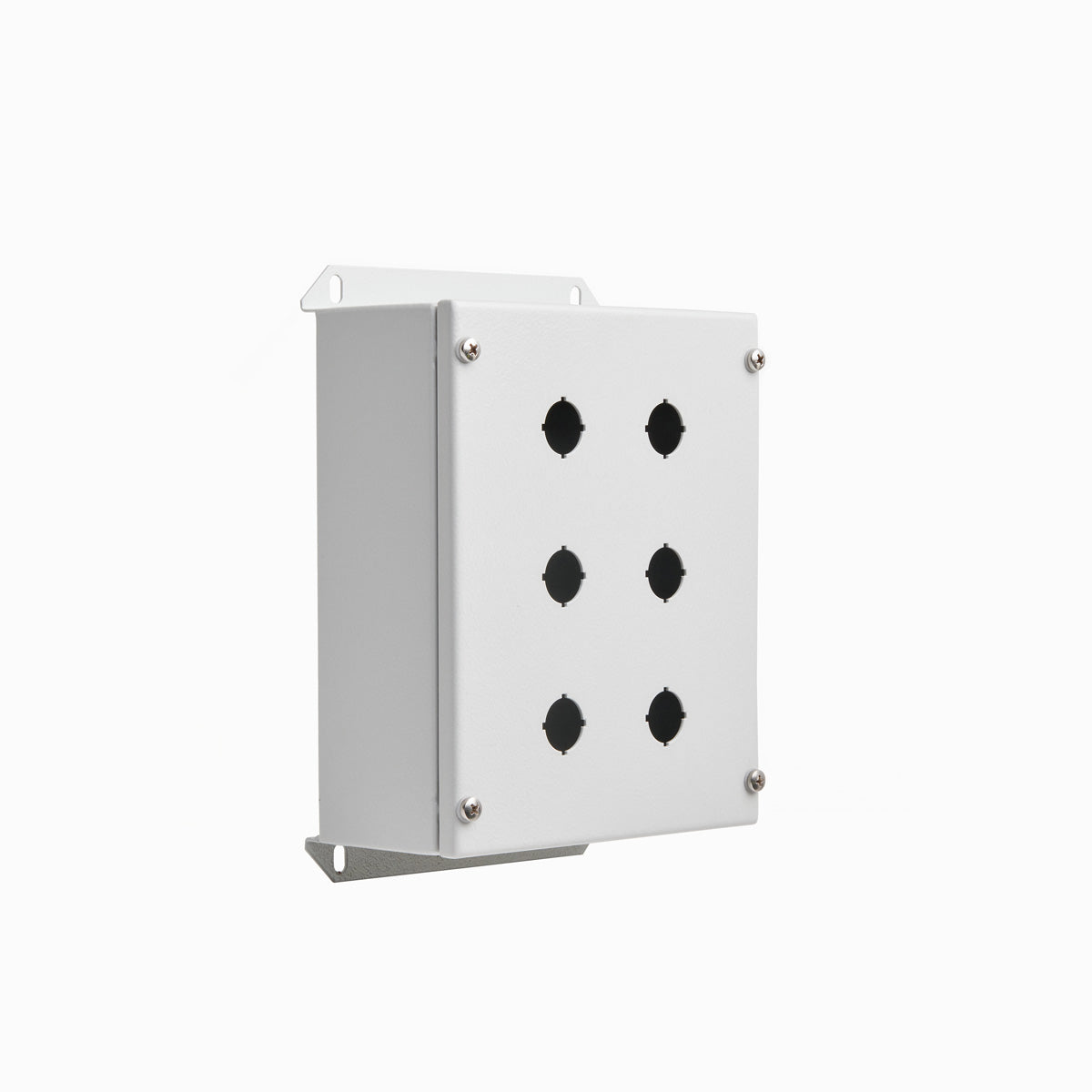 Pushbutton Enclosure 6 Hole, Grey — IP Enclosures