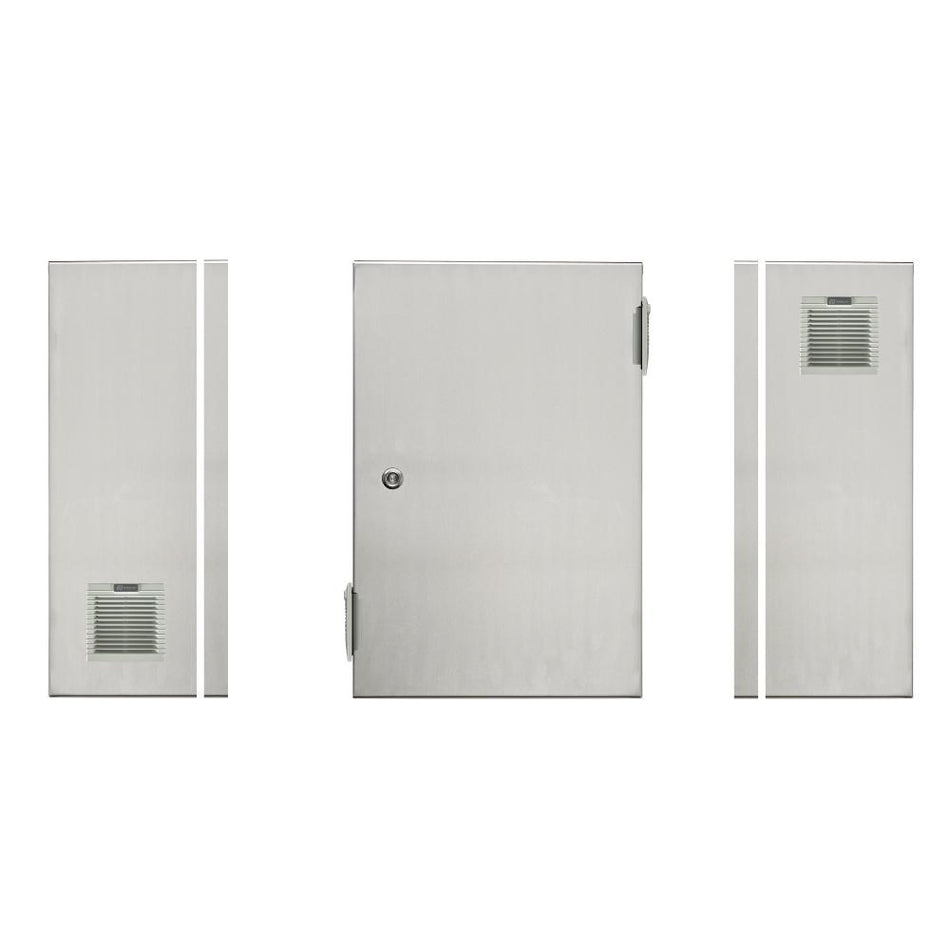 316 Stainless Steel Electrical Enclosure with Vents 400H x 300W x 200D IP54 — TRO Assemblies