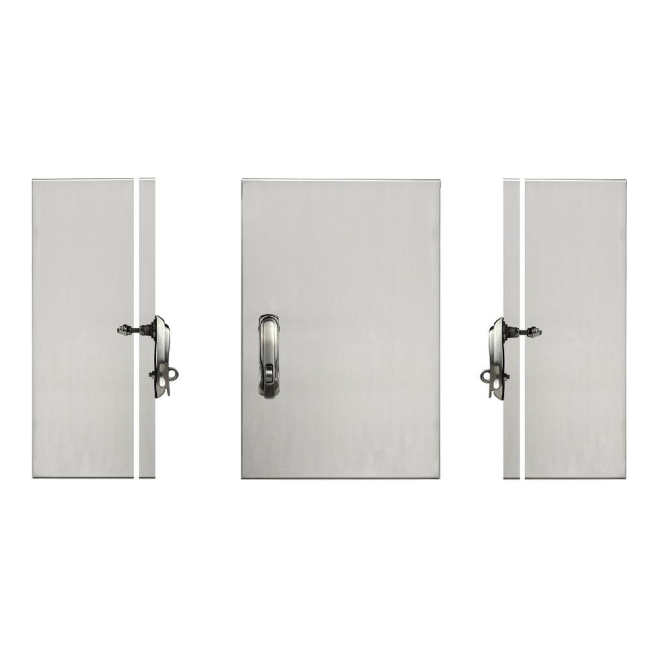 316 Stainless Steel Electrical Enclosure with Padlockable Handle 500H x 400W x 200D IP65 — TRO Assemblies