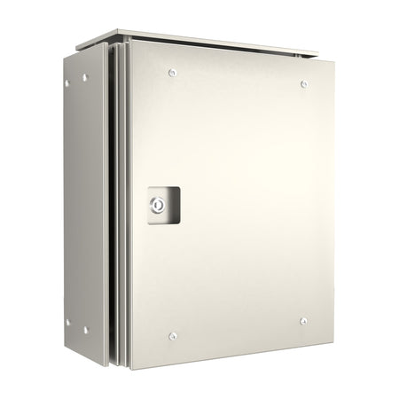 316 Stainless Steel Electrical Enclosure 500H x 400W x 200D IP66, with Sunshields — IP Enclosures