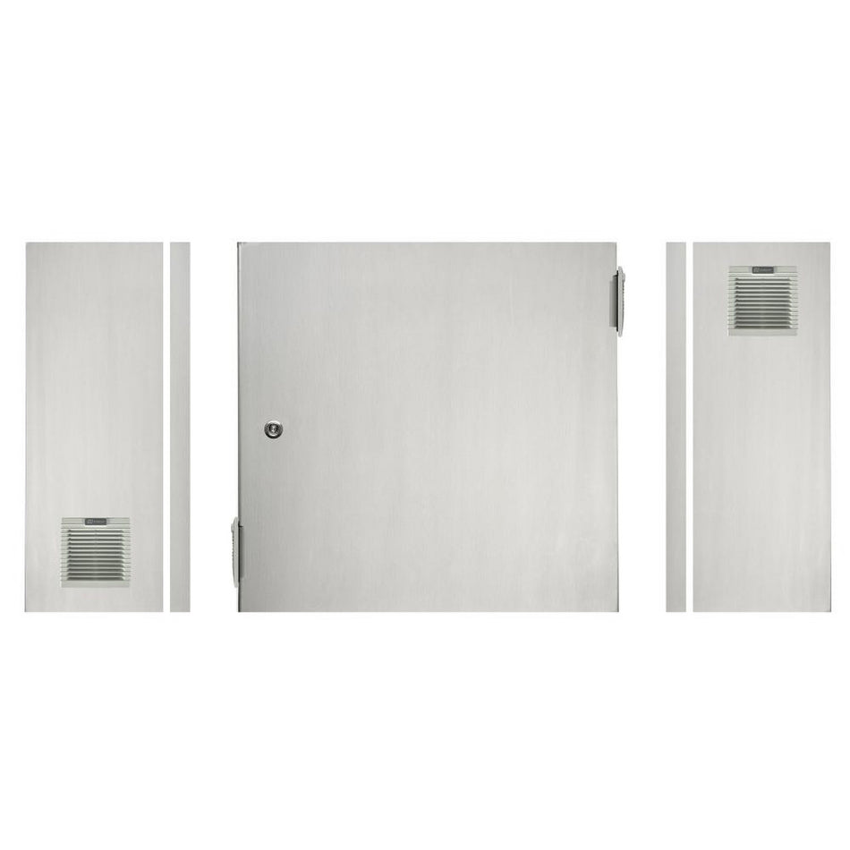 316 Stainless Steel Electrical Enclosure with Vents 500H x 400W x 250D IP54 — TRO Assemblies